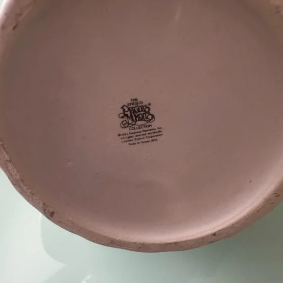 {Enesco Precious Moments} Christmas Happy Holly Days Stoneware Teapot Set 1994 - Picture 15 of 15